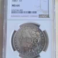 Dollar 1887 MS64 NGC, снимка 1 - Нумизматика и бонистика - 45859707