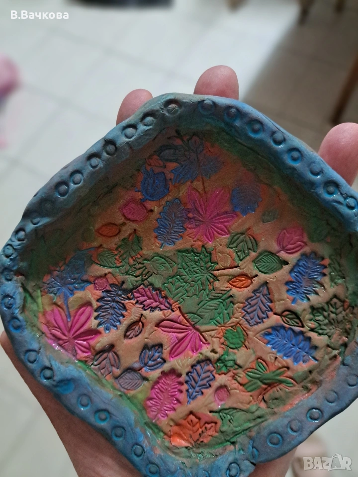 Арт чинийка от глина /уникат/, снимка 1