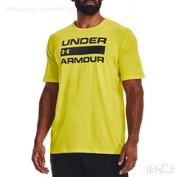 Мъжка тениска under armour team issue wordmark tee yellow, снимка 1