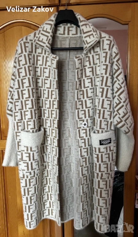 Бяло палто тип алпака супер меко и стилно, снимка 1