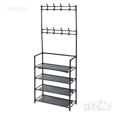 Storage solutions Стойка за дрехи с 4 рафта, 60x26x155 см（SKU:442517）, снимка 1