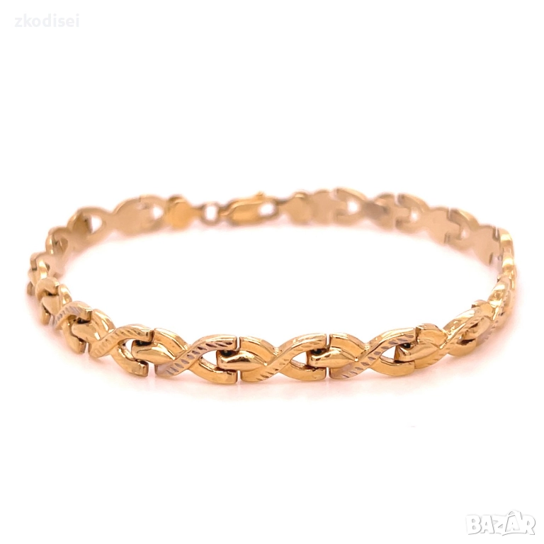 Златна дамска гривна 5,35гр. 19,0см. 14кр. проба:585 модел:34440-1, снимка 1