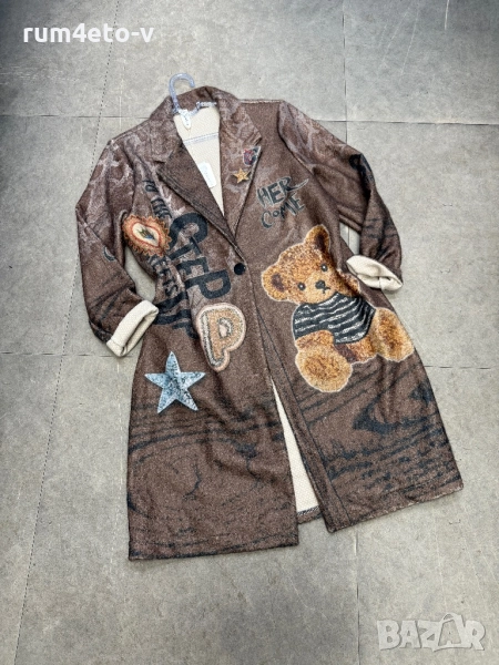 Палто с мече в 2 цвята, снимка 1