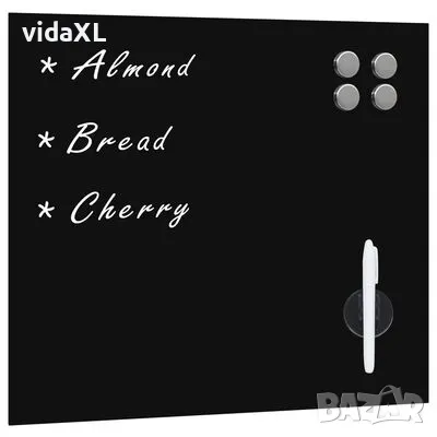 vidaXL Магнитна дъска за стенен монтаж, стъкло, 50x50 см(SKU:285369), снимка 1