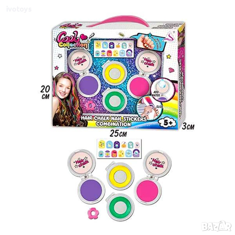 Креда за кичури и стикери за маникюр - Код 4238, снимка 1