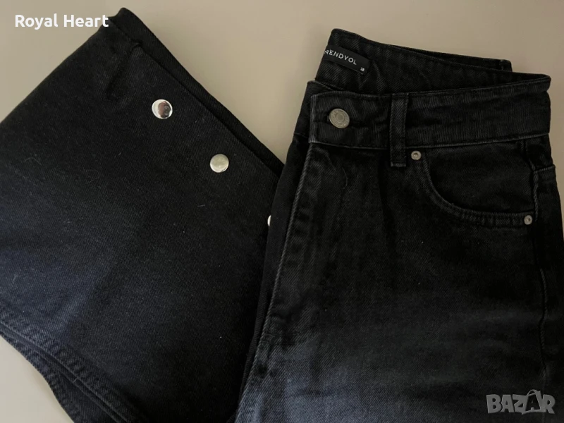 Дънки Trendyol с копчета на крачола | 38, снимка 1