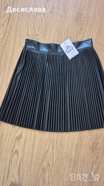 НОВА кожена пола, с етикет, М размер, снимка 1