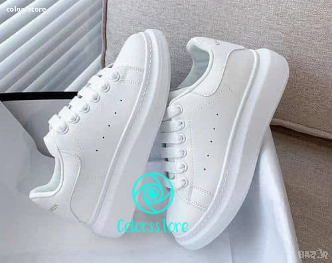 Бели кецове Alexander McQueen/unisex код SG 323, снимка 1
