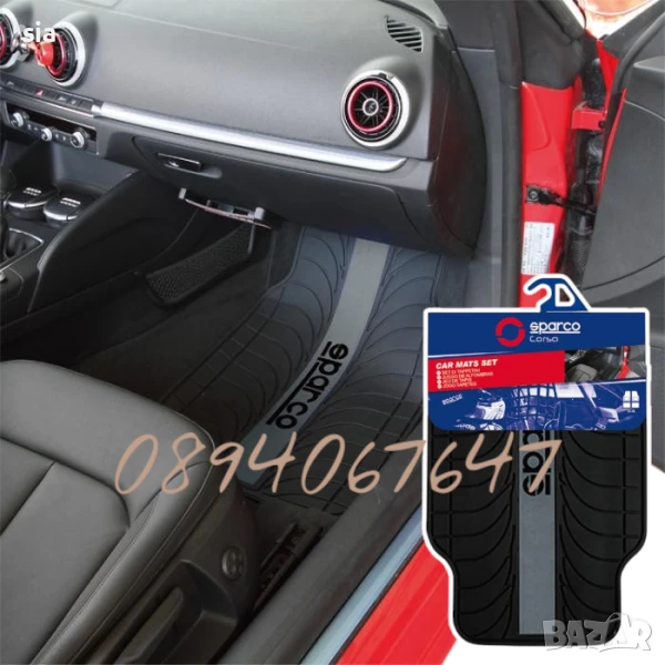 Стелки за кола, Sparco, 4бр. със сива лента, снимка 1