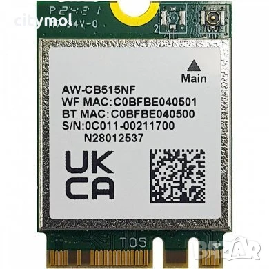 Wi FI карта Realtek AW-CB515NF 802.11ac/abgn Wlan+Bluetooth 4.1 M.2 2230 WiFi Card Wireless, снимка 1