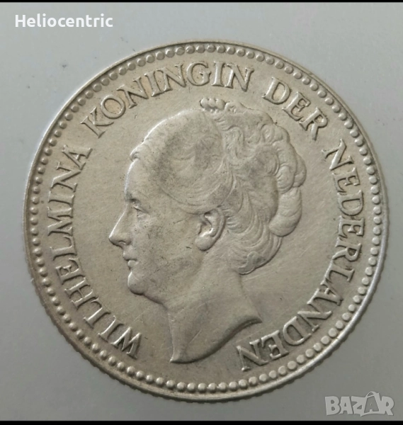 1929 Нидерландия 2 1/2 гулдена, снимка 1