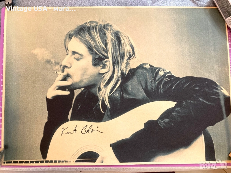 Ретро постер на Кърт Кобейн / Kurt Cobain, снимка 1
