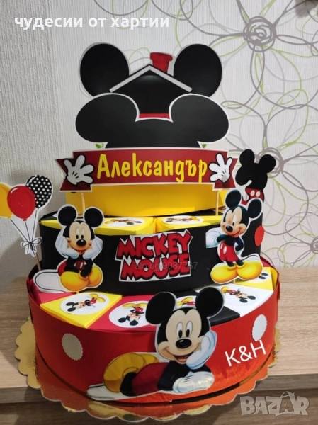 Картонена торта Мики маус , снимка 1