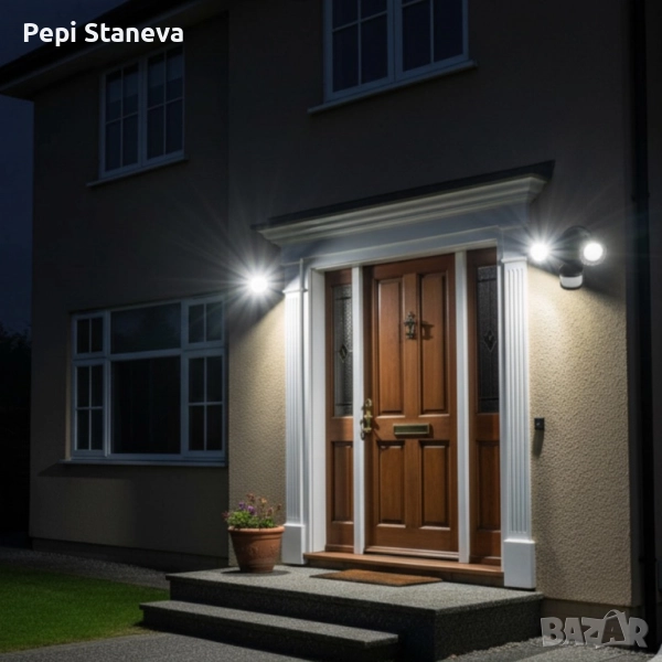 Външна LED лампа с датчик за движение – сигурна светлина, снимка 1