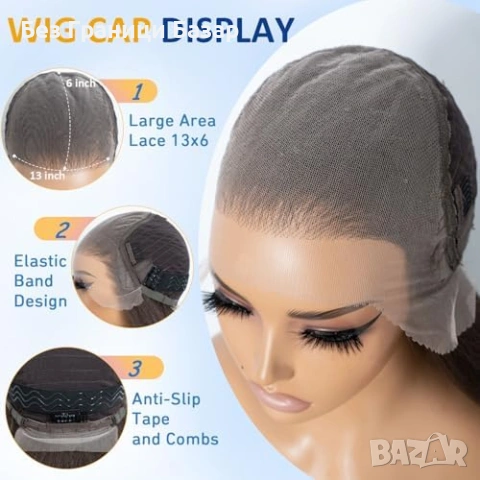 Нова Перука за Парти Ежедневие, Висококачествена коса за жени прическа, снимка 6 - Аксесоари за коса - 53567182