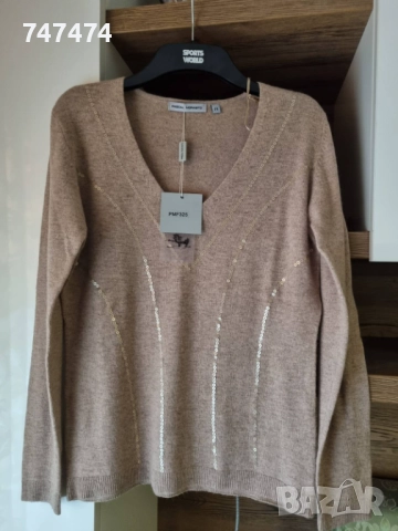 Кашмир и вълна, нов пуловер, ХЛ, снимка 3 - Блузи с дълъг ръкав и пуловери - 52411909
