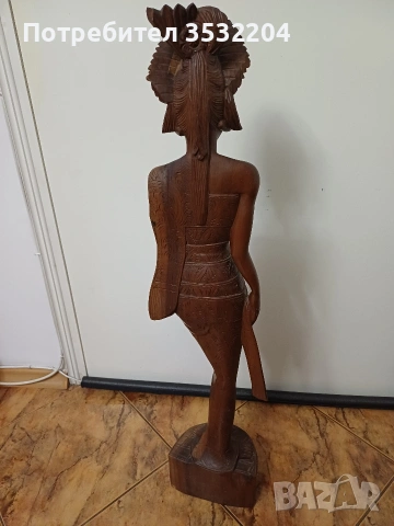 Дървена фигура от Бали, снимка 4 - Антикварни и старинни предмети - 53370741