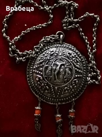 Стар сребърен религиозен накит. , снимка 3 - Антикварни и старинни предмети - 45765900