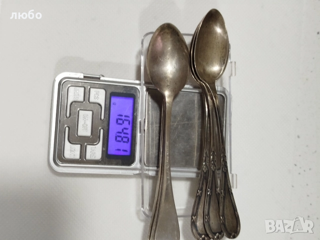 Сребърни Лъжички-Проба Сребро 0,916-/-165 грама , снимка 10 - Други ценни предмети - 52022366