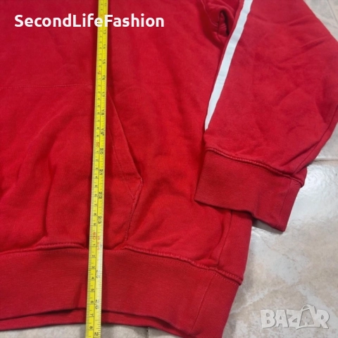 Мъжки суичър с качулка Team Bieber Justin Bieber 2017 Tour, червен, памучен, размер L, снимка 3 - Суичъри - 52796488