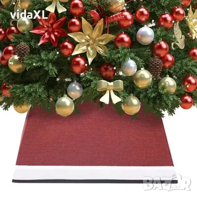 vidaXL Пола за коледна елха, червено и бяло, 48x48x25 см(SKU:331307), снимка 2 - Декорация за дома - 48345852