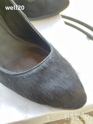 Обувки естествен косъм Calvin Klein , снимка 5 - Дамски обувки на ток - 51132855