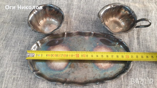 Посребрен комплект WMF - 3 части, снимка 4 - Антикварни и старинни предмети - 51234158