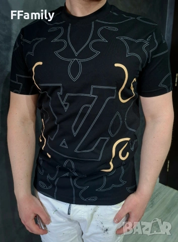 Черна \ Бяла Тениска Louis Vuitton [S - XXL]