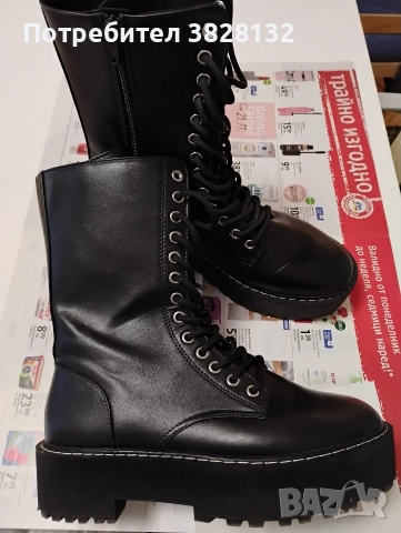 дамски черни боти, снимка 2 - Дамски боти - 52709280