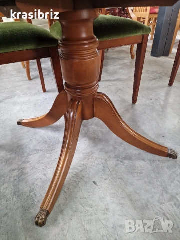 К-т Масивна Трапезна Разтегателна Маса с 6-броя Столове -внос от Германия! , снимка 6 - Маси - 53558681