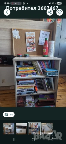 детско легло с бюро и шкаф, снимка 4 - Спални и легла - 53849953