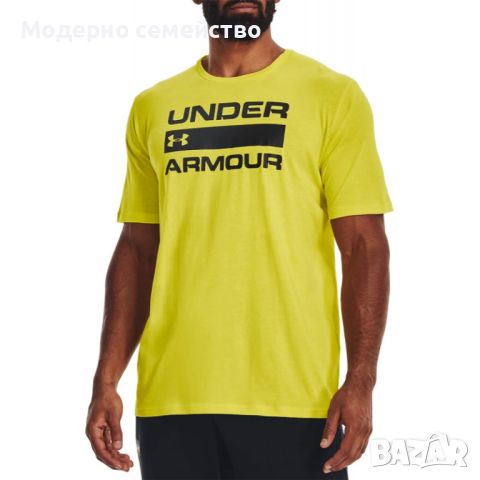 Мъжка тениска under armour team issue wordmark tee yellow, снимка 1 - Тениски - 46650548