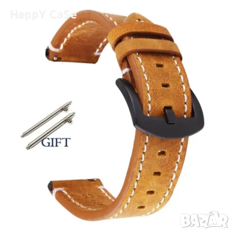 RETRO Кожена каишка за Huawei Watch/Samsung/Xiaomi/Garmin/Apple/Amazfit, снимка 2 - Каишки за часовници - 50048393