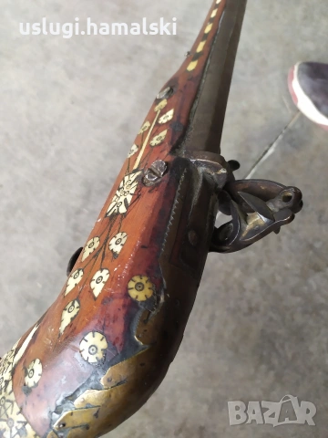 Стара кремъчна пушка, снимка 9 - Антикварни и старинни предмети - 53720758