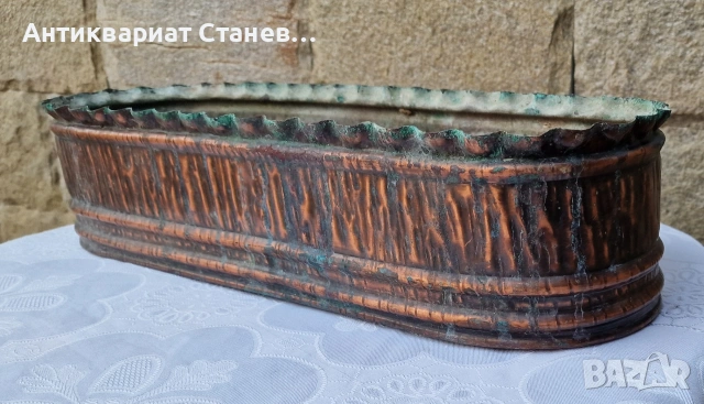 Винтидж медна кашпа, снимка 3 - Декорация за дома - 53727245