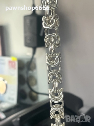 Сребърна гривна кралска плетка 925, снимка 2 - Гривни - 51674859