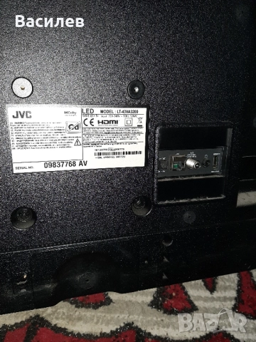 Jvc Led-LT43VA3200 за части, снимка 2 - Телевизори - 52367436