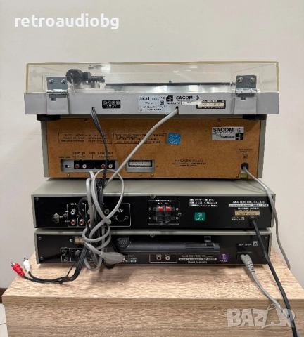 🔉Ретро аудио сет AKAI - усилвател AM-U01, тунер AT-K02, Дек CS-M01A, Грамофон AP-Q310 и колони 🔉, снимка 8 - Аудиосистеми - 52664779