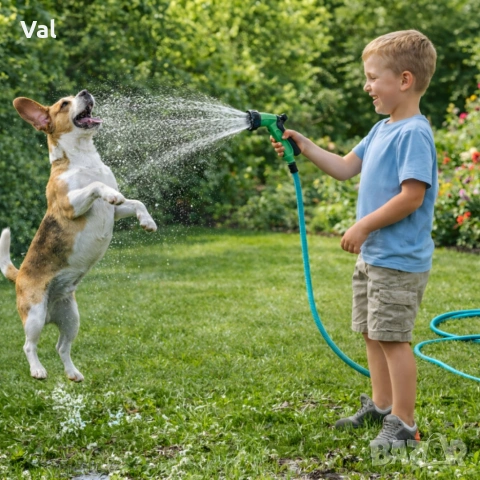 Гъвкав градински маркуч с медни накрайници - без заплитане и прегъване, снимка 11 - Напояване - 53918086