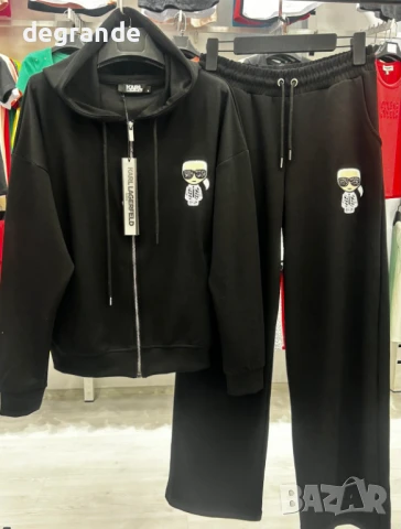 НАМАЛЕН Дамски екип Karl Lagerfeld наличен в Бяло и Черно, снимка 3 - Спортни екипи - 51312728