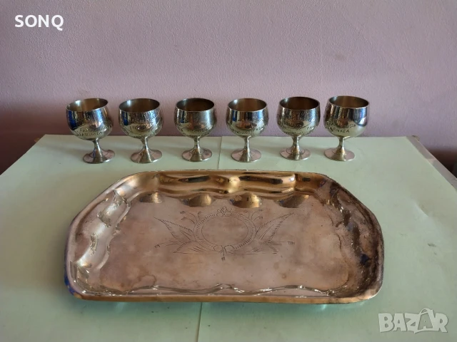 Страхотен Посребрен Сервиз, снимка 4 - Антикварни и старинни предмети - 51156002