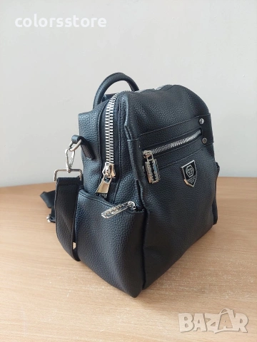 Черна раница Pfilipp Plein-SG48re, снимка 1 - Раници - 46191405