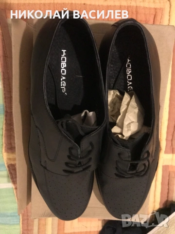 Кожени   44   номер / Нови  обувки  Кавалер  на  дупки : Сезон пролет / лято  ., снимка 3 - Официални обувки - 53787949