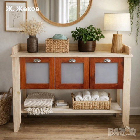 Стилен дървен шкаф