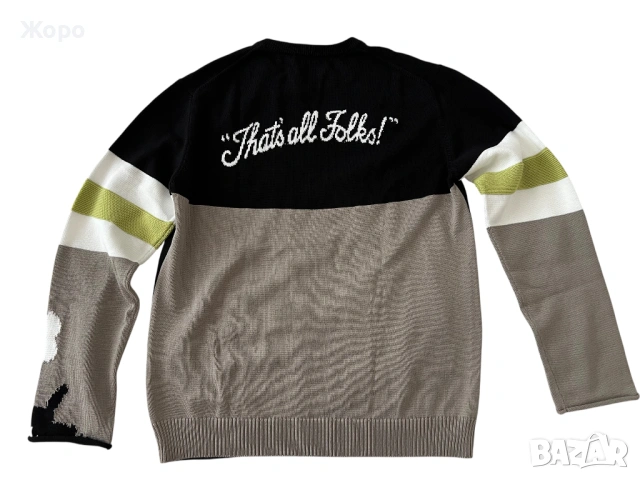 РЯДЪК Iceberg Looney Tunes Daffy Duck Пуловер – Размер M – Нов с Етикети, снимка 10 - Пуловери - 53601939