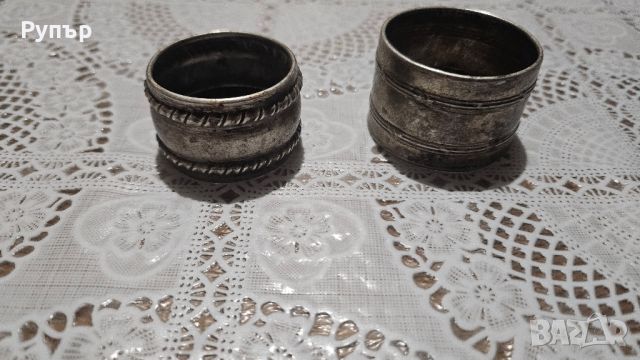 Вехториански сребърни салфетници, снимка 2 - Антикварни и старинни предмети - 45535027