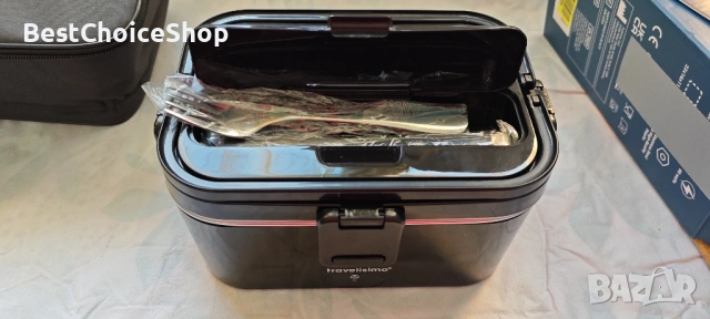 TRAVELISIMO Електрическа кутия за обяд 80W, 1.8L, 12V/24V/220V, снимка 4 - Термоси - 53145671