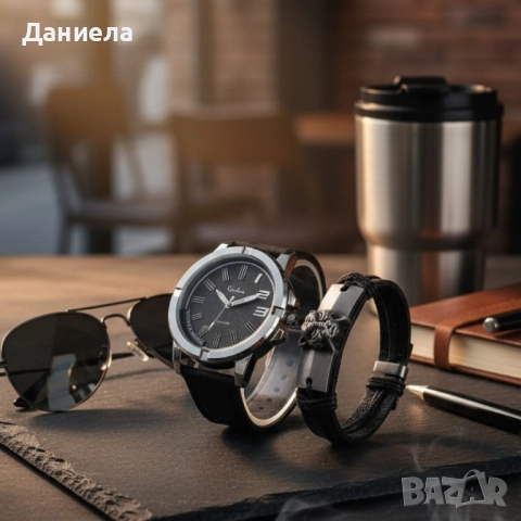Спортен мъжки часовник Geduo и гривна в луксозна кутия, снимка 3 - Мъжки - 51932896