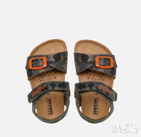 НАМАЛЕНИЕ!!! Бебешки сандали GEOX Chalki Military B922QA C0623 №22, снимка 4 - Бебешки обувки - 45812433