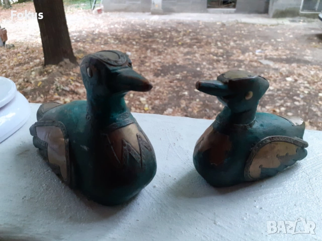 ЛОТ ДЪРВЕНИ ПАТИЦИ С МЕСИНГОВ ОБКОВ И УНИКАЛНА ПАТИНА, снимка 3 - Антикварни и старинни предмети - 53512709